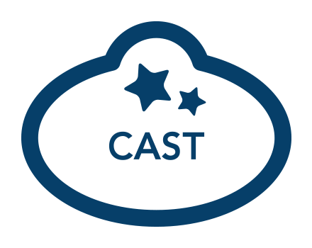 Cast Member name tag icon in blue