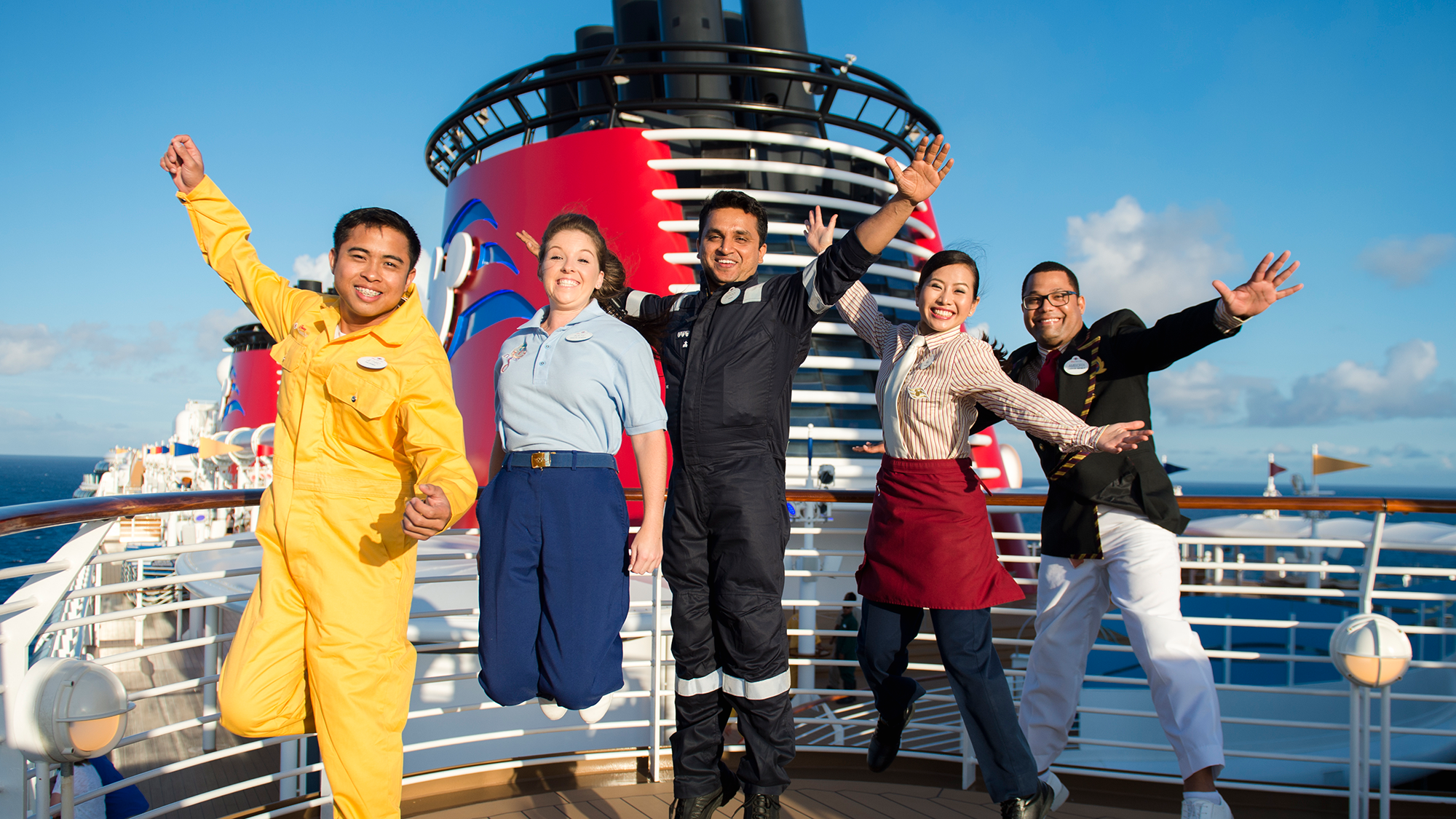 Group of cast members on Disney Cruise Line