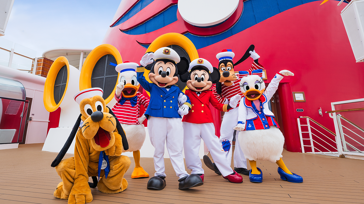 Disney characters on Disney Cruise Line