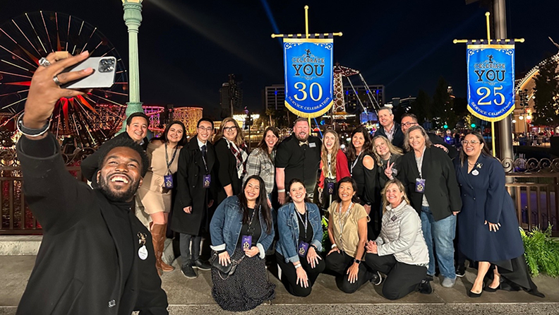 Cast members at service celebration