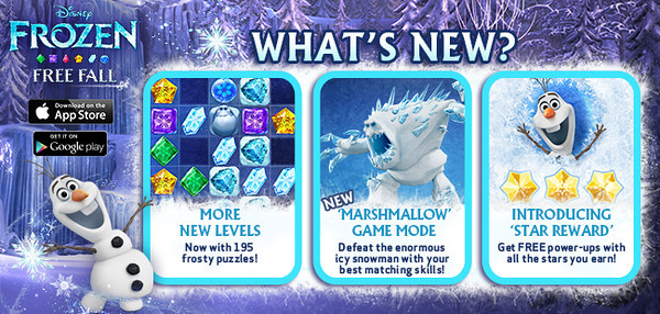 Defeat Marshmallow and New Levels in Frozen Free Fall Update