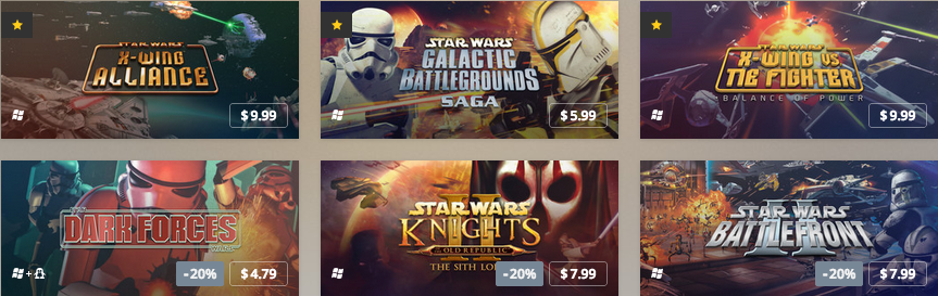 Star Wars™ Classic Games Take Over GOG.com in January