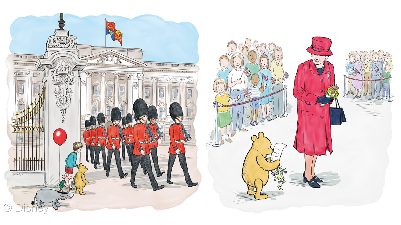 Celebrating 90 years of two much-loved British icons…In a brand new short adventure: Winnie-the-Pooh and the Royal Birthday
