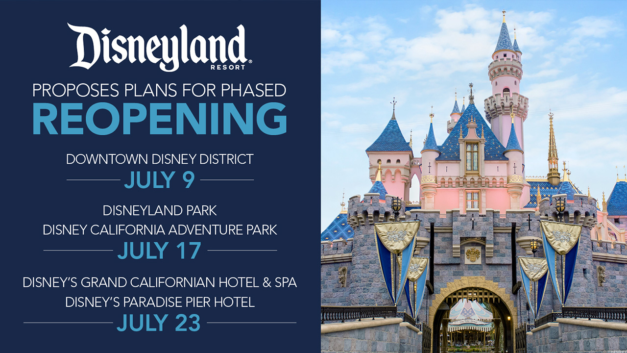 Disneyland Resort Proposes Plans to Begin Phased Reopening July 9, with Proposed Reopening of Theme Parks July 17