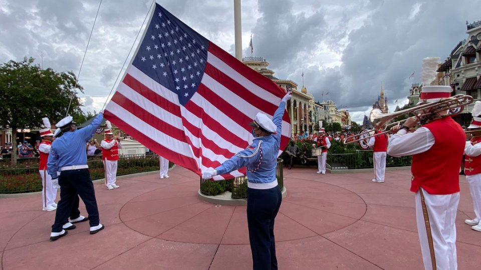 Flag Lowering Ceremony at Magic Kingdom