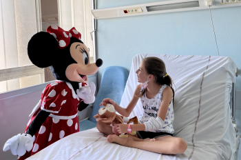 Mickey and Minnie Visit Children at La Timone Hospital in Marseille, France