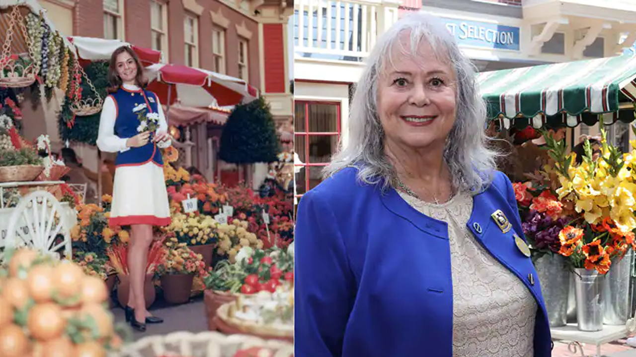 Then and Now picture of Debby on Flower Street. 