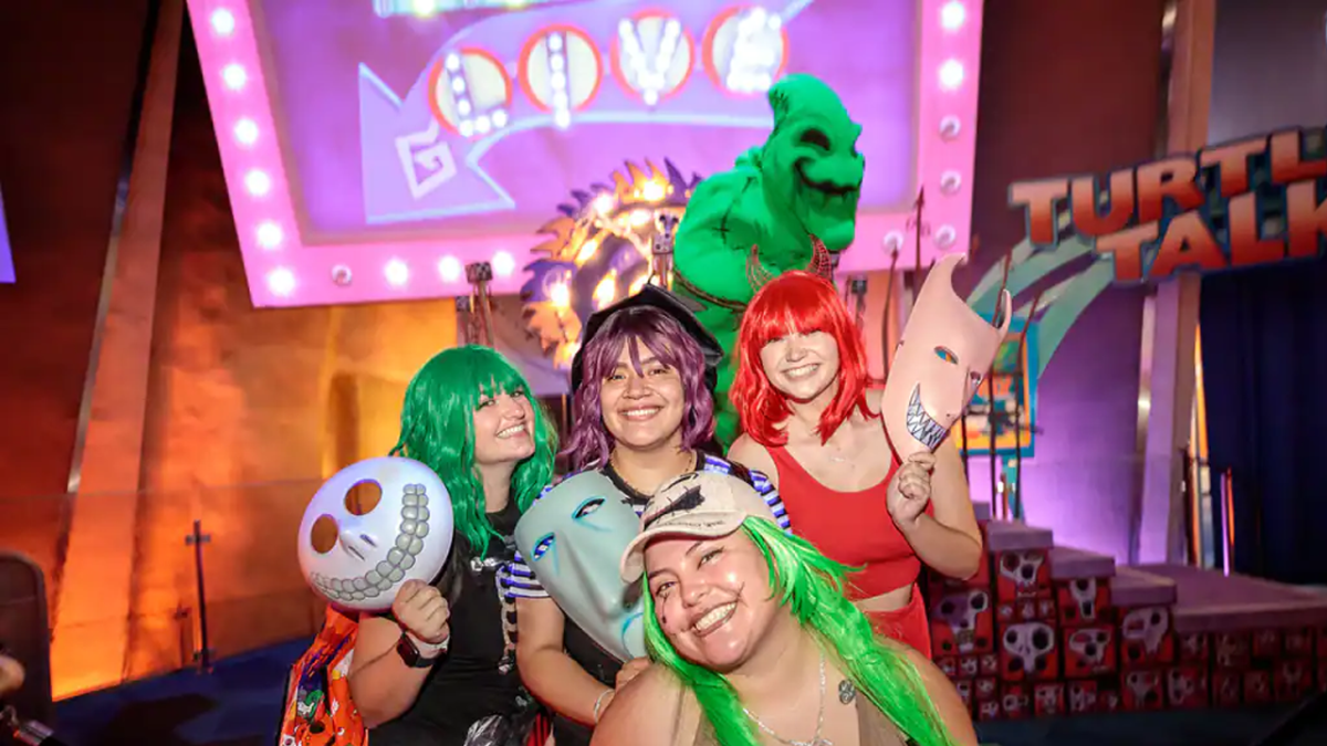 Cast Members dressed up as The Nightmare Before Christmas Characters for the Oogie Boogie Bash.