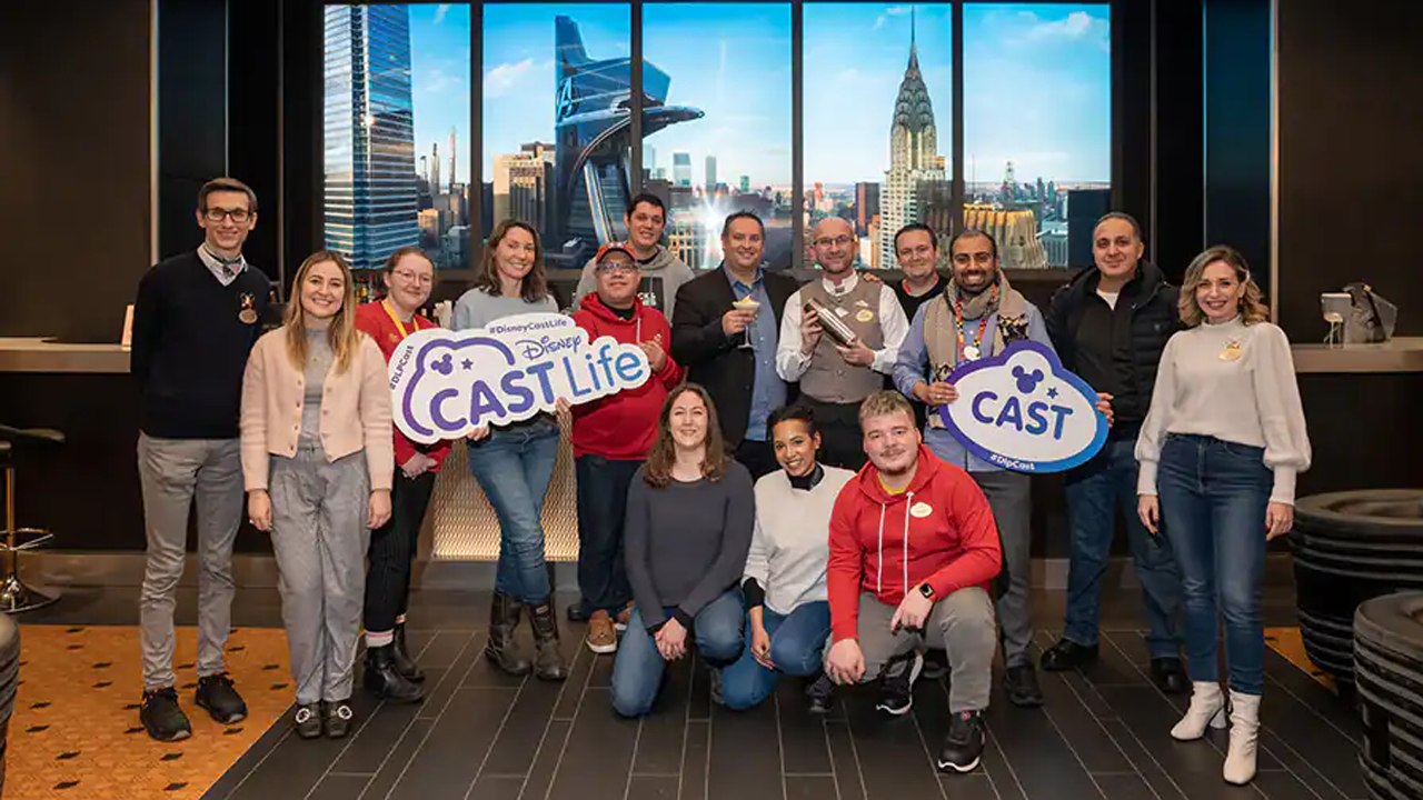Cast Members at the Disney Hotel New York - Art of Marvel with Disney Cast Life props.