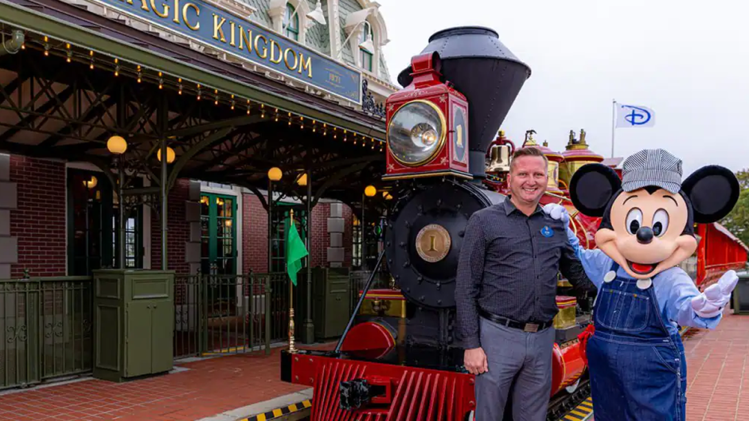 John and Mickey with the train.