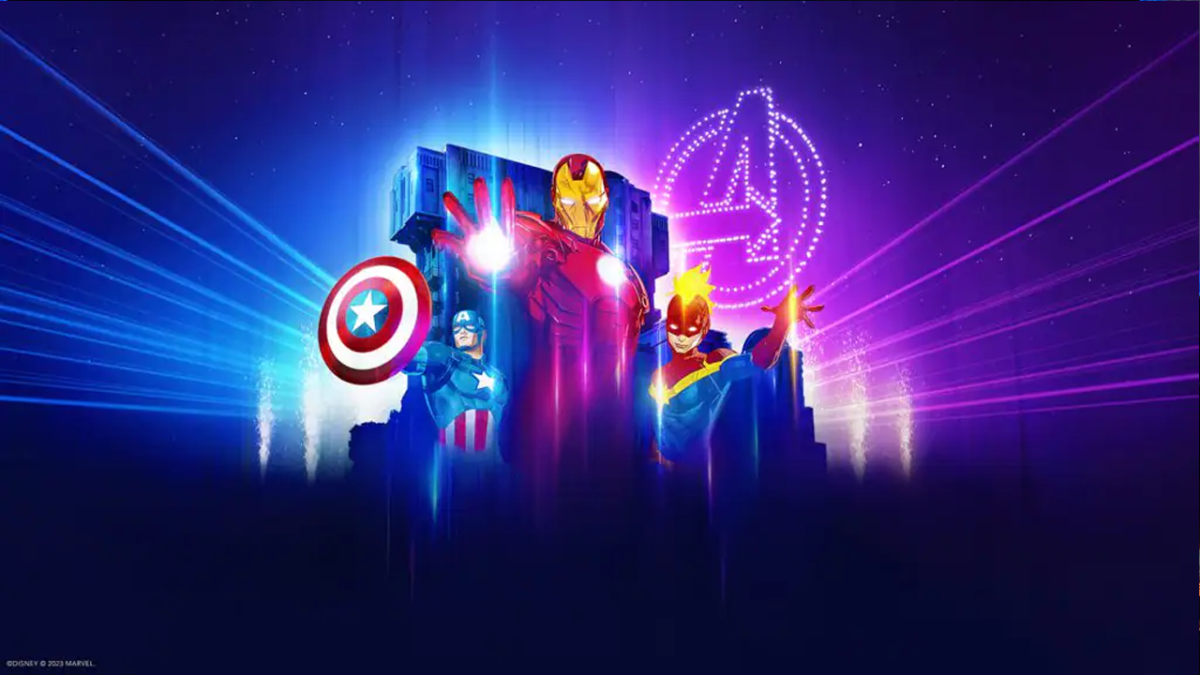 Avengers Characters appearing in the fireworks