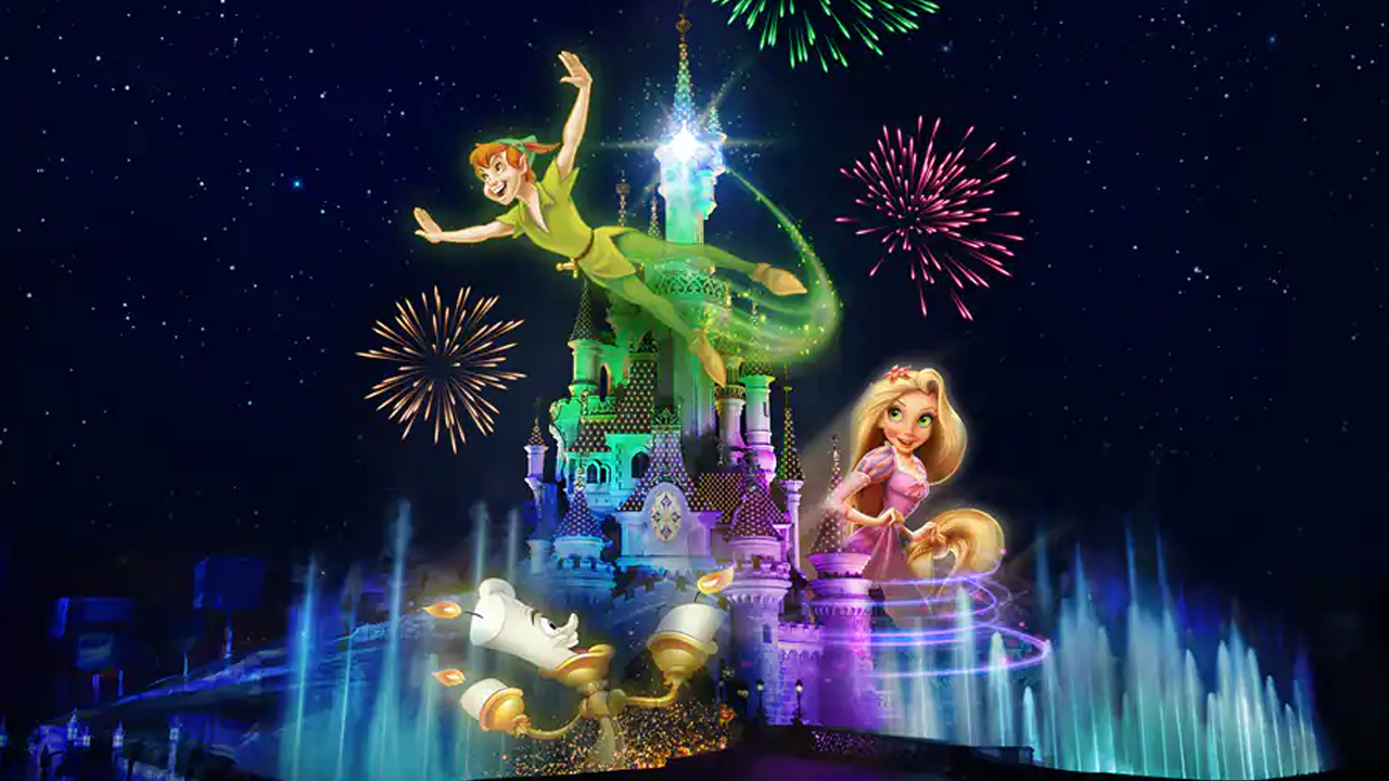 Peter Pan and Rapunzel Images in the Fireworks