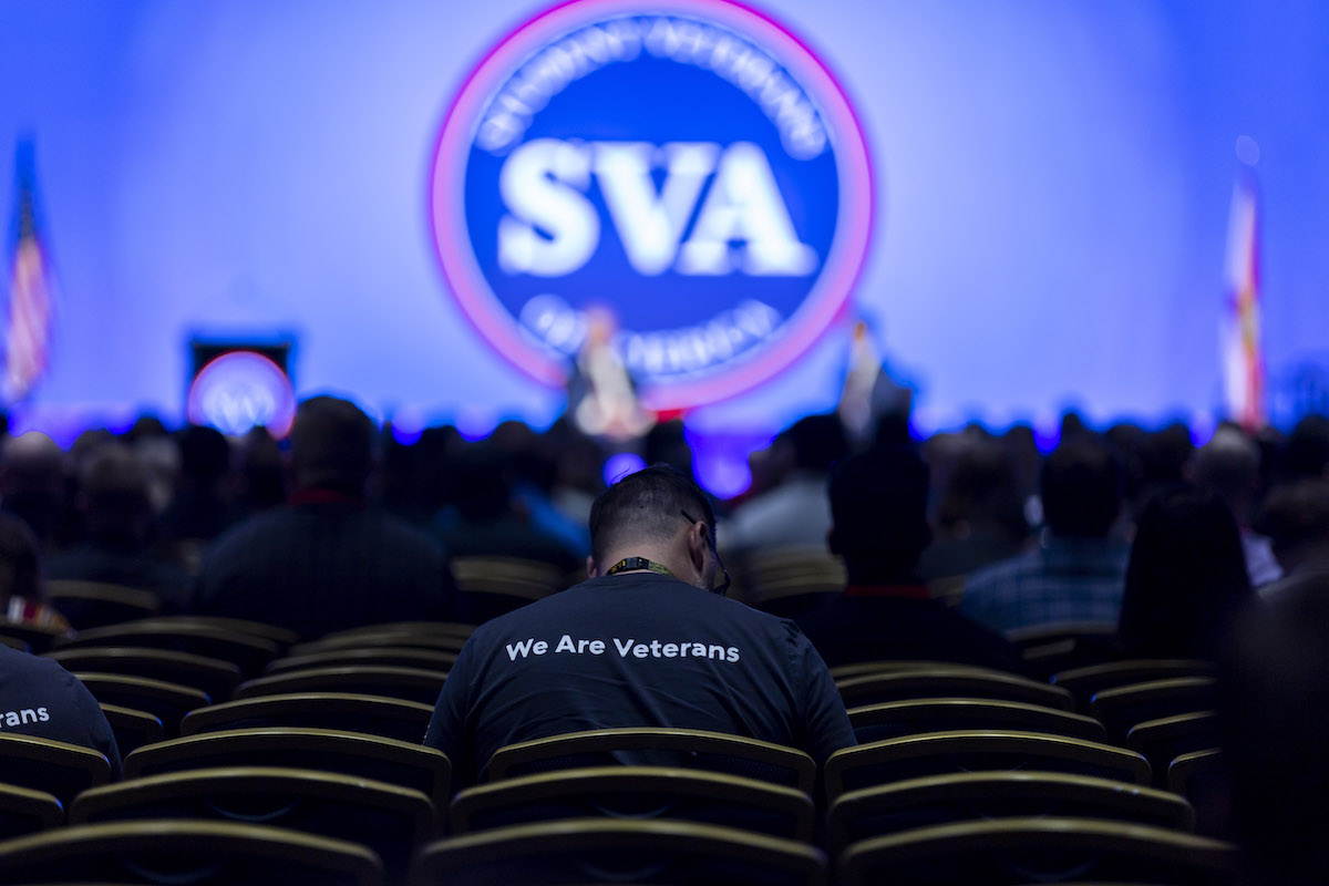An image of the audience at the Student Veterans of America