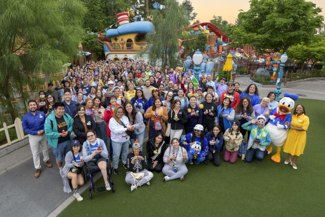 Disneyland Resort cast members celebrate Duck Races, an annual Cast Member tradition, with Donald Duck and the Disney Ambassadors.