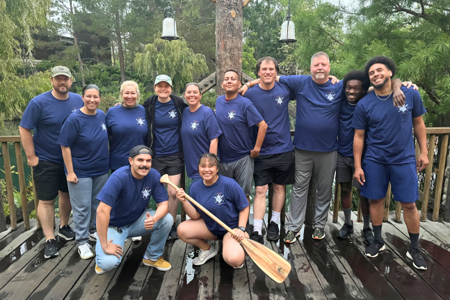 One Disneyland canoe race team is made up of employees from the Disneyland Resort security team.