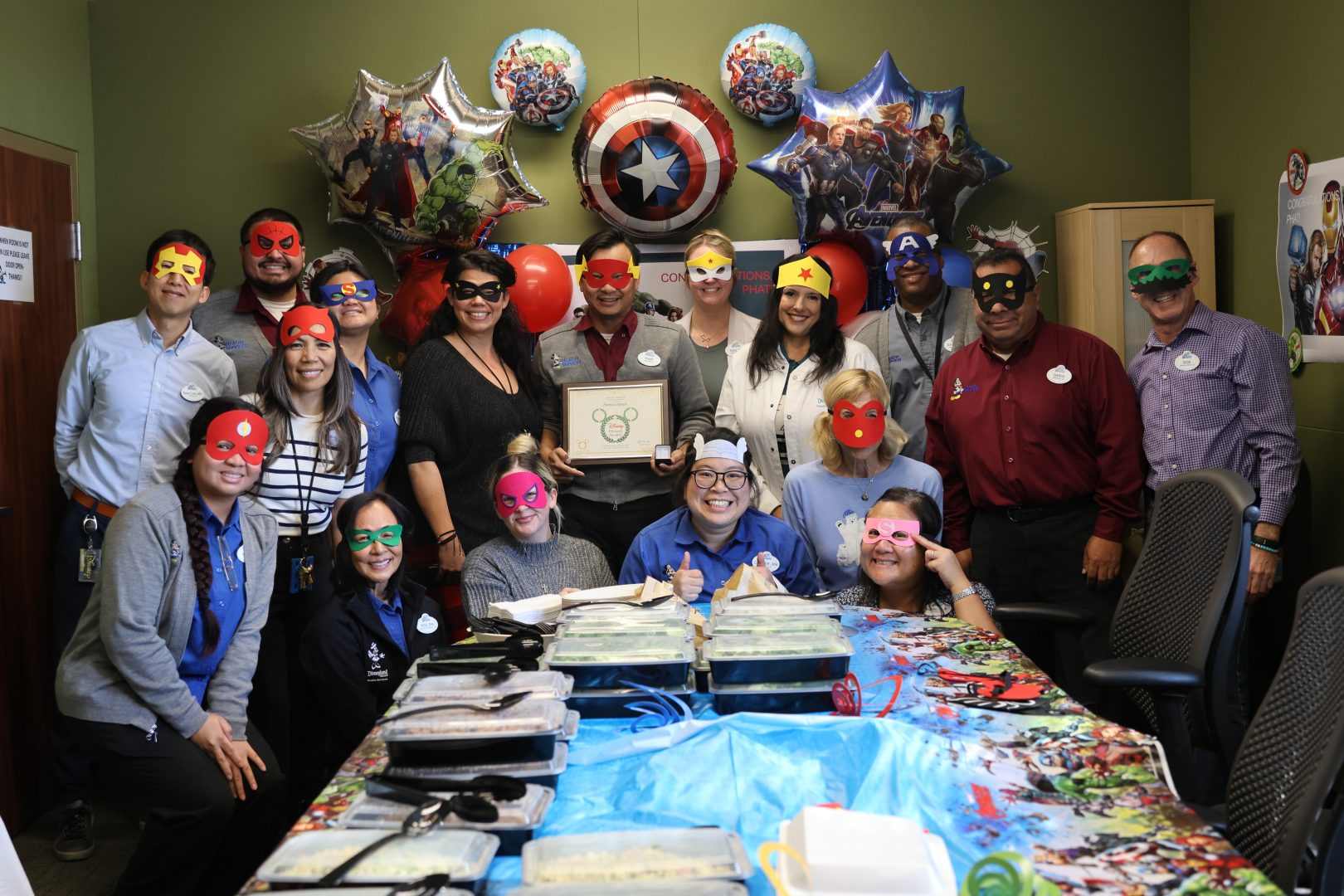 The Health Services team surprised Phat at work, presenting him with the Disney Heroes Award in recognition of his bravery and quick action.