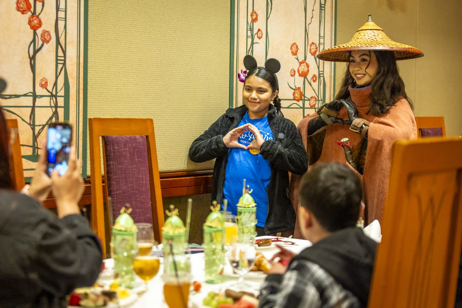 Make-A-Wish participants enjoy a Disney Princess Breakfast Adventure to start off the celebration as part of the World Wish Day.