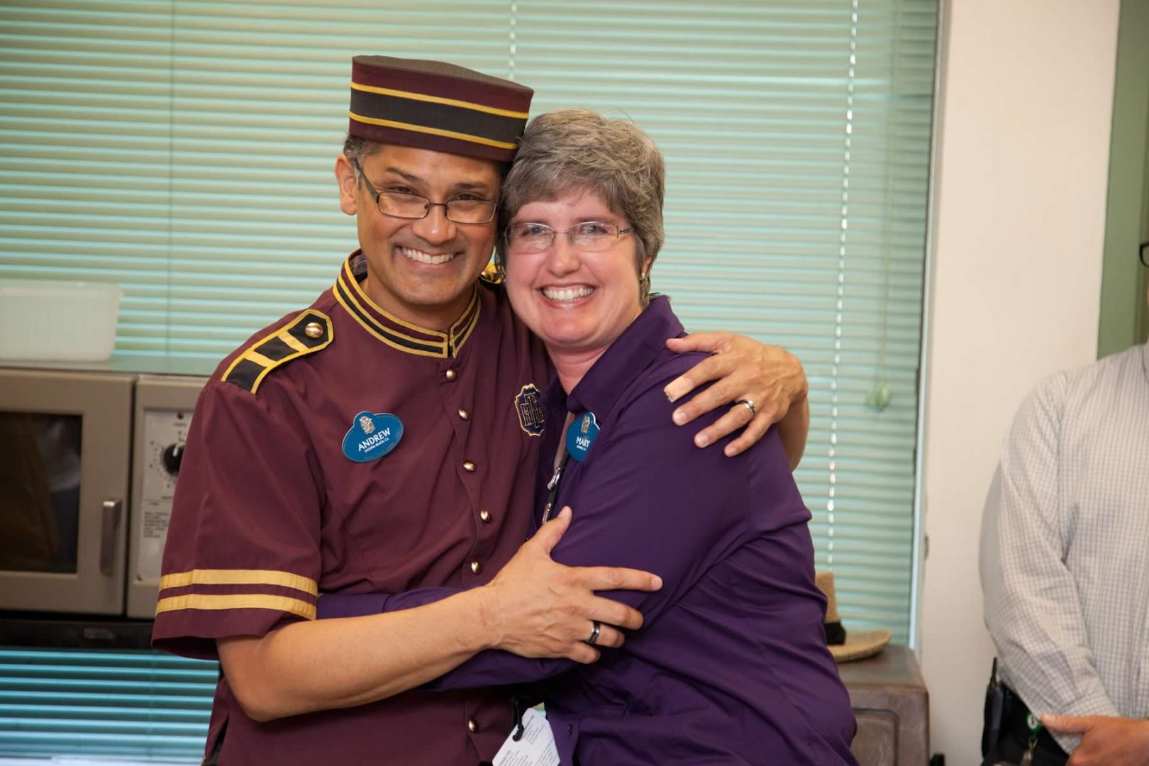 Mary poses with a fellow Walt Disney Legacy Award recipient after receiving the special honor.